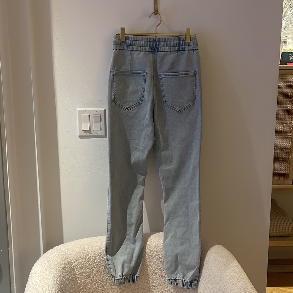 NWOT Express High Waisted Knit Elastic Waist Slim Supersoft Jogger Jeans - Picture 7 of 7